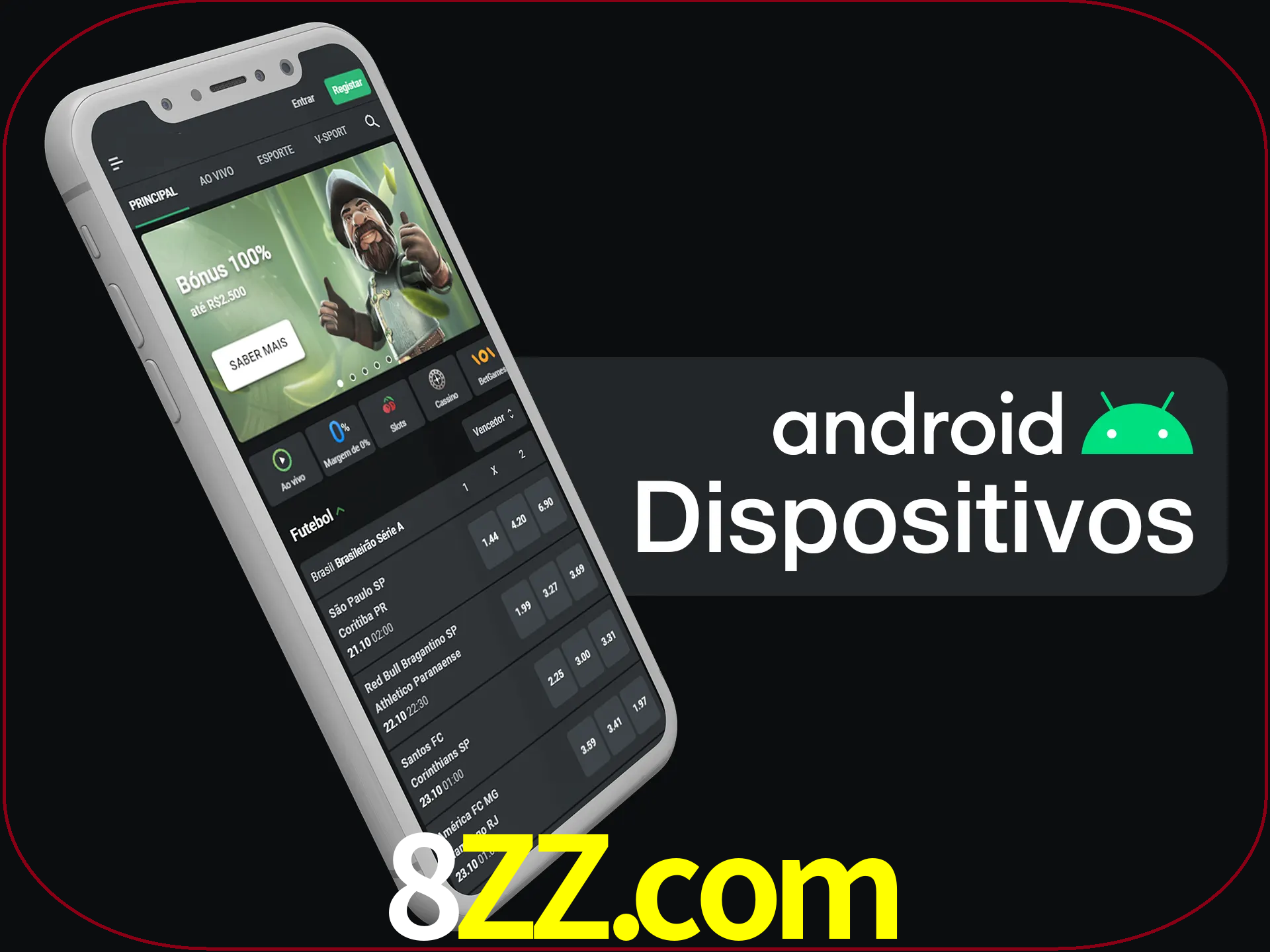 O aplicativo suporta a maioria de todos os dispositivos Android.