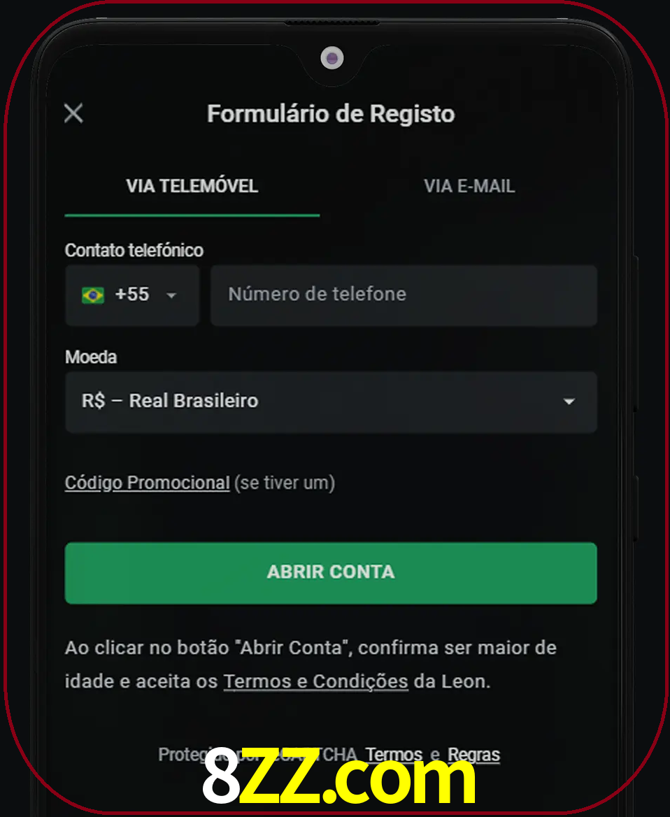Abra o aplicativo e inicie o processo de registro.